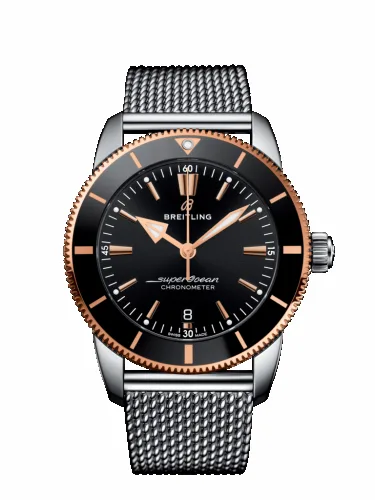 Breitling Superocean Heritage II B20 Automatic 44 Stainless Steel / Red Gold / Black / Milanese UB2030121B1A1 (aka: UB203012.BG52.154A)